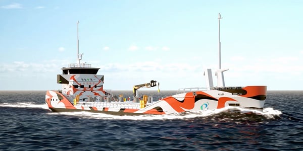 Zero-emission electric-powered tanker