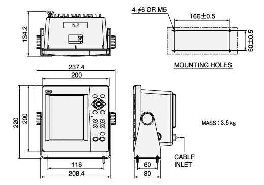 Display unit NJA-98 (with Table moutinh kit : option)