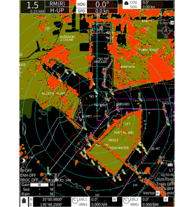 Night mode (with NAVIONICS+)