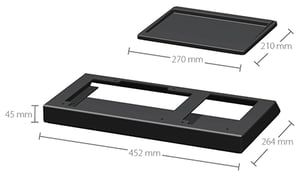Operation unit desktop frame and large tray