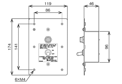 Handset connector box NQE-1845