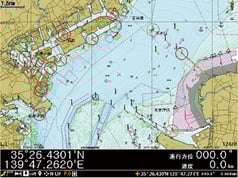 《東京湾付近／海底地形図表示》