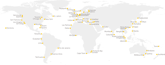 JRC global service network (Star Network)