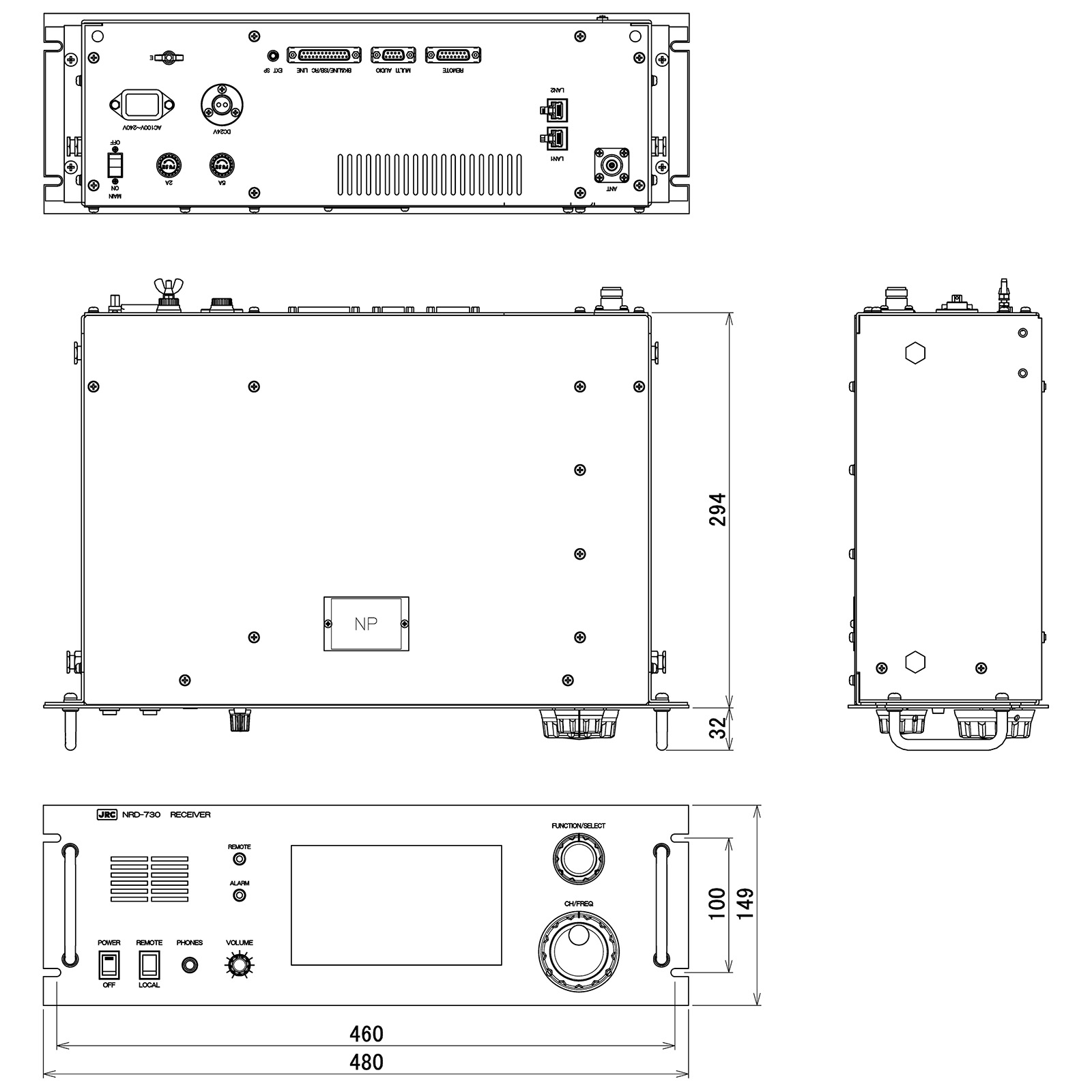 MF/HF受信機 NRD-730｜JRC 日本無線株式会社