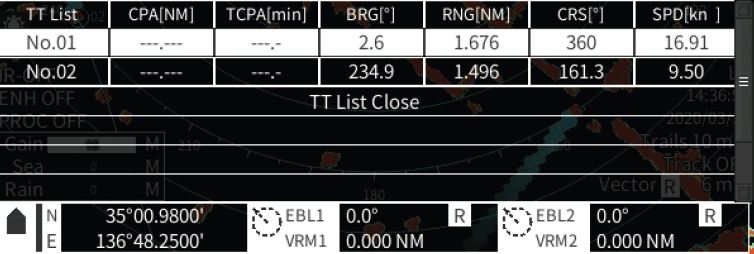 Target tracking can be up to 30 ships.<